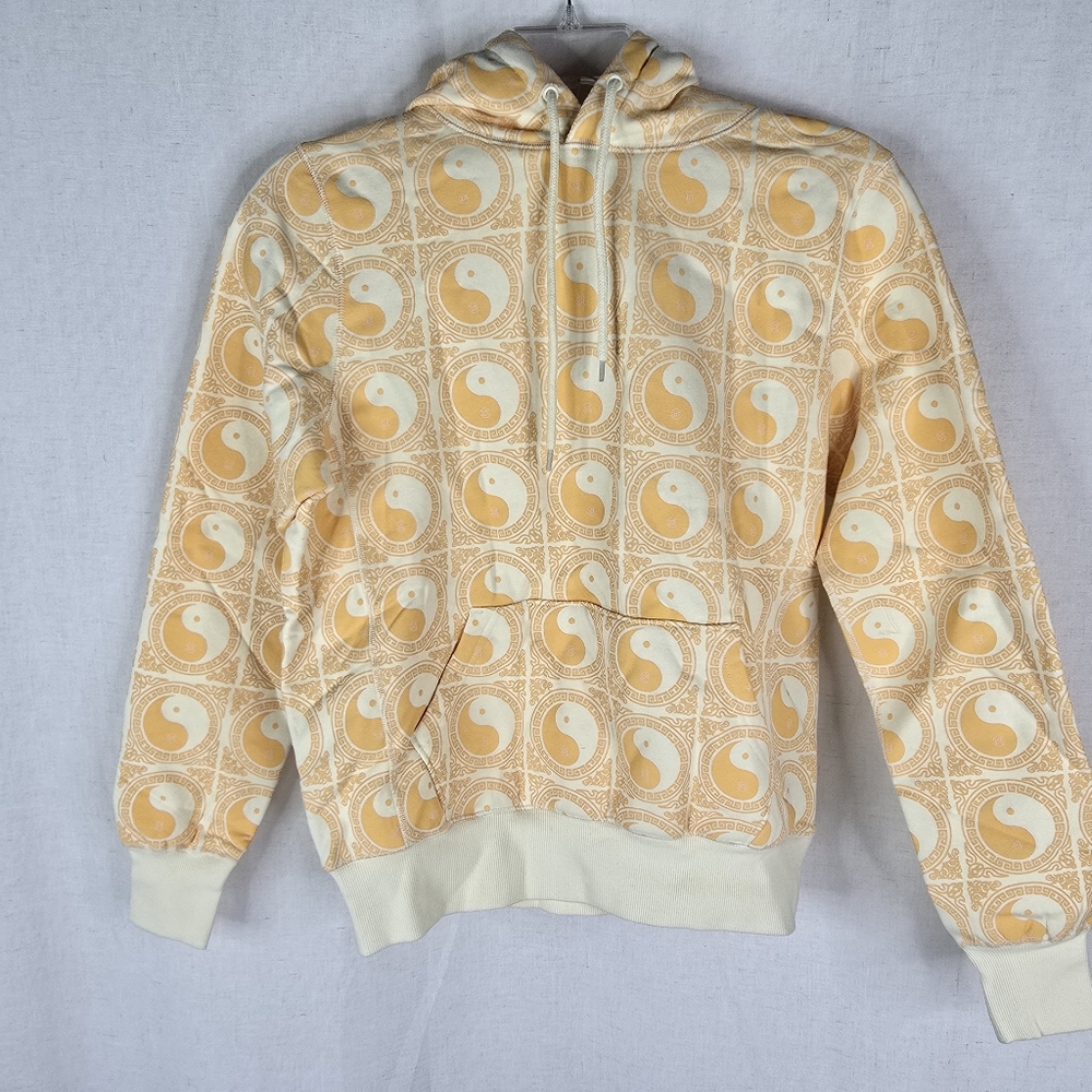 NEW Clot Mens Small Yellow Tai-chi Pullover Hoodie New Dynasty